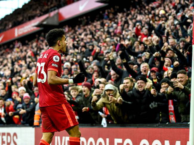 Así le cantan los hinchas del Liverpool a Luis Díaz