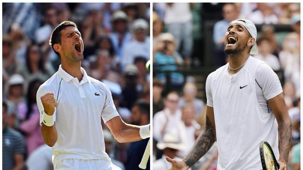 Djokovic y kyrgios en la final de Wimbledon