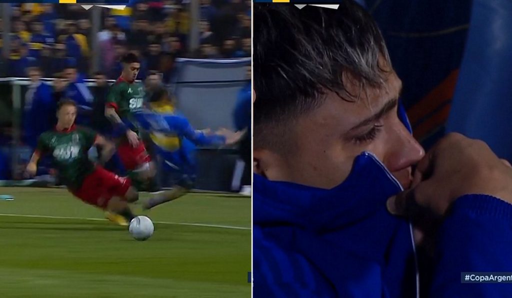 La terrible patada que sufrió la joya de Boca