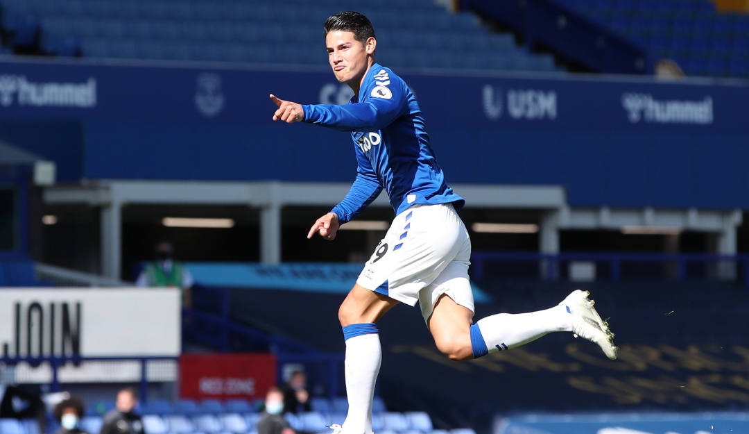 A James lo extrañan en el Everton