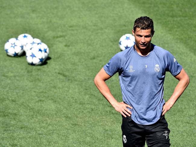 Cristiano Ronaldo está entrenando en el predio del Real Madrid