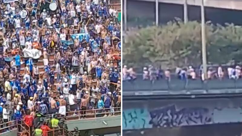 Hinchas de Millonarios hacen estragos en Medellín