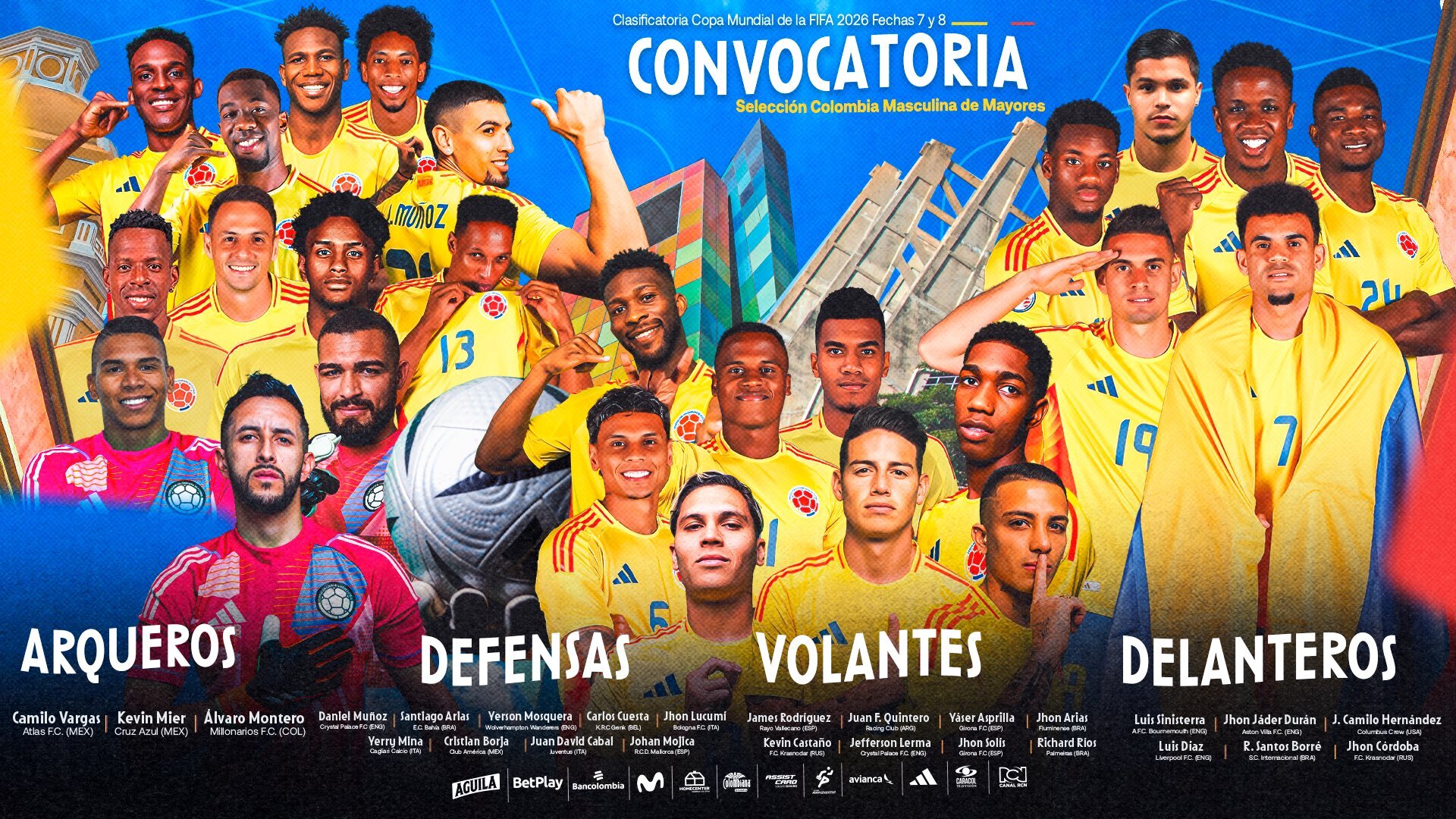 Convocatoria Selección Colombia