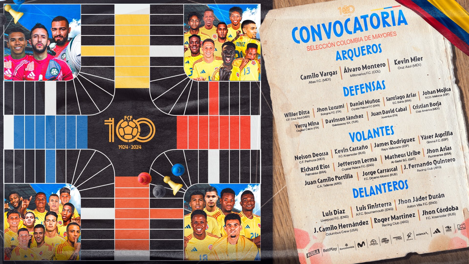 Convocados Selección Colombia