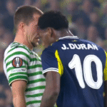 Así fue la expulsión de Jhon Durán en la Europa League